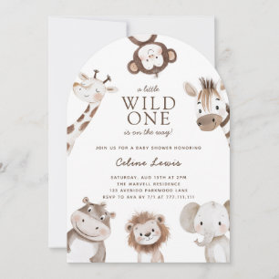 Wilde Kleine Baby Shower Safari Thema Boog Kaart