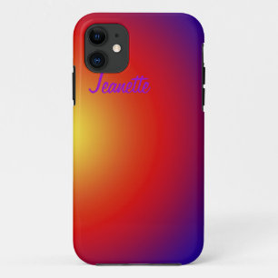 Wilde kleuren, naam, Oranje minimalistisch rood ge iPhone 11 Hoesje