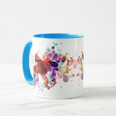Wilde Kleurensplash Mok (Voorkant links)