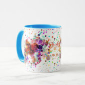 Wilde Kleurensplash Mok (Voorkant links)
