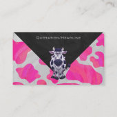 Wilde Koe Roze en Wit Visitekaartje (Achterkant)