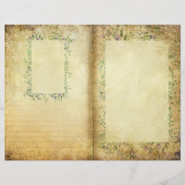 Wilde kruiden Foliage Lijst Scrapbook (Voorkant)