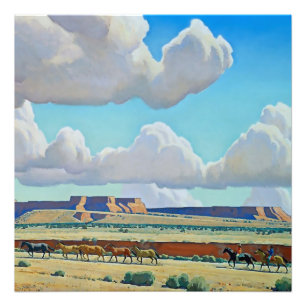 "Wilde Land van de Navajo" door Maynard Dixon Foto Afdruk