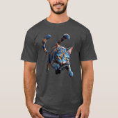 Wilde Lapjeskat Gamecontroller Beet - Grappige Kat T-shirt (Voorkant)