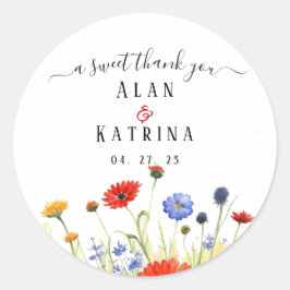 Wilde Lenteweidebloemen Sticker