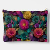 Wilde Levendige Bloemen En Veren Tas (Achterkant)