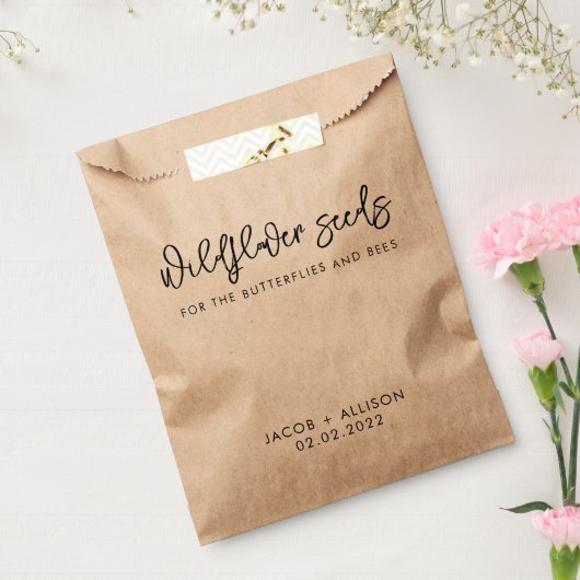 wilde liefde voor wilde bloemen bruiloft confetti bedankzakje (Gezegeld)