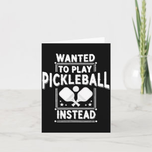 Wilde liever Ckleball spelen - Grappig Srts citaat Bedankkaart
