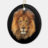 Wilde lion uit Afrikaanse Canvas tas Keramisch Ornament (Links)