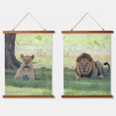 Wilde luiers op de bosbouw hangend wandkleed (Dubbel)