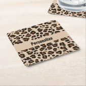 Wilde Luipaard Dierprint Onderzetters (Schuin)
