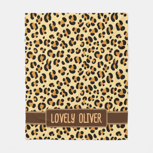 Wilde luipaardhuid fleece deken (Voorkant)