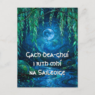 Wilde Maan Saille Stromende Rivier Keltische Groet Briefkaart