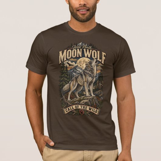 WILDE MAAN WOLF T-SHIRT (Voorkant)