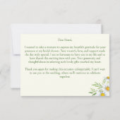 Wilde madeliefjes bloemen lente zomer bruids douch bedankkaart (Achterkant)