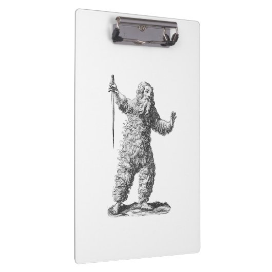 Wilde Man - Wildemann - Afbeelding van middeleeuws Klembord (Rechts)