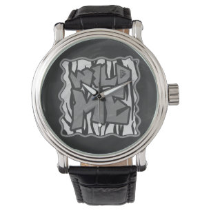 Wilde me Tiger Black en White Print Horloge