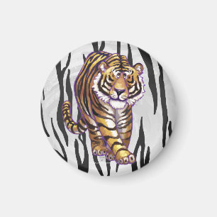Wilde me Tiger Black en White Print Magneet