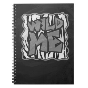 Wilde me Tiger Black en White Print Notitieboek