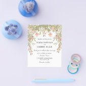 Wilde Meadow. Elegant waterverf garland Wedding in Flyer (Enkel)