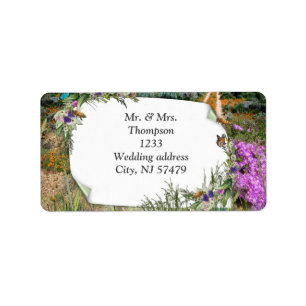 Wilde milieuvriendelijke grassen en lentbloemen etiket