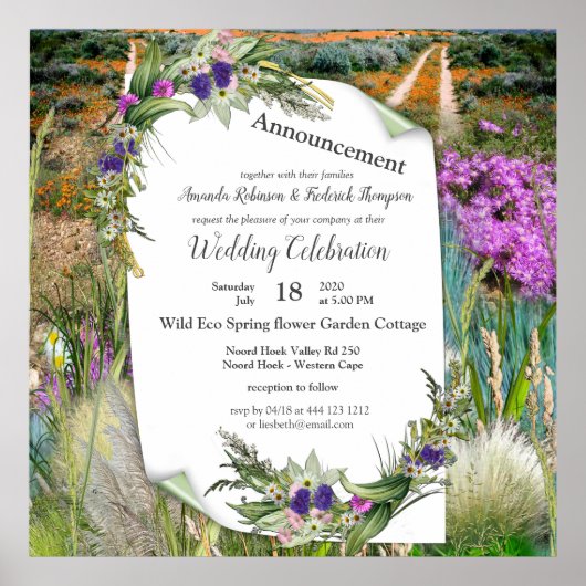 Wilde milieuvriendelijke lentevloeren poster (Voorkant)