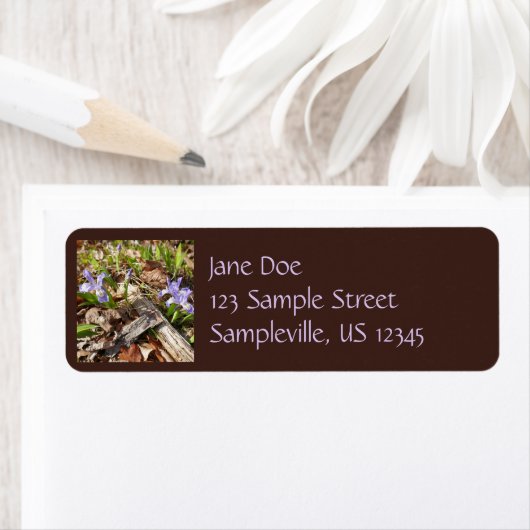 wilde miniatuur-irissen etiket (Insitu)