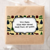 Wilde Moose Wolf Wilderness Mountain Cabin Rustic Etiket (Insitu)