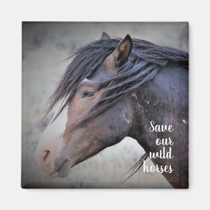 Wilde Mustangs uit het westen Magneet