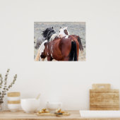Wilde Mustangs uit het westen Poster (Keuken)