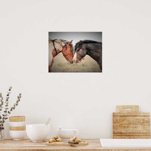 Wilde Mustangs uit het westen Poster (Keuken)