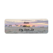 Wilde Mustangs van het Adres van het Westen Etiket (Voorkant)