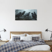 Wilde Natuur Crow-Raven Canvas Muurkunst (Insitu (Slaapkamer))