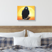 Wilde Natuur Crow-Raven Canvas Muurkunst (Insitu (Slaapkamer))