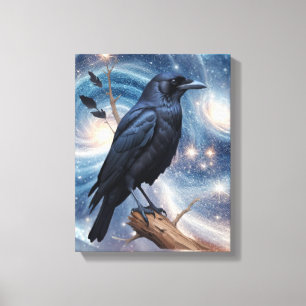 Wilde Natuur Crow-Raven Canvas Muurkunst Afdruk