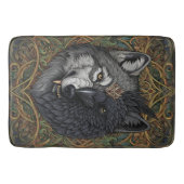 Wilde Natuur Crow-Raven Wolf Badmat (Voorkant)