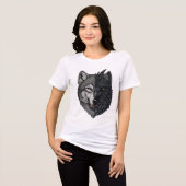 Wilde Natuur Crow-Wolf Raven Tri-Blend Shirt (Voorkant volledig)