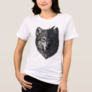 Wilde Natuur Crow-Wolf Raven Tri-Blend Shirt
