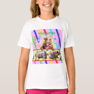 WILDE NATUUR. HIPPO ontwerp collectie T-shirt