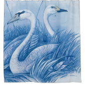 Wilde Natuur kunst - De zwanen Douchegordijn (Voorkant)