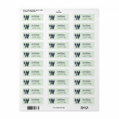 Wilde natuur Monogram "W" Return Address Label (Full Sheet)