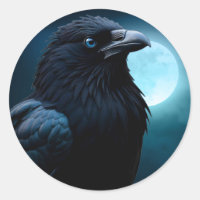 Wilde Natuur Vogels Moon Crow-Raven Stickers