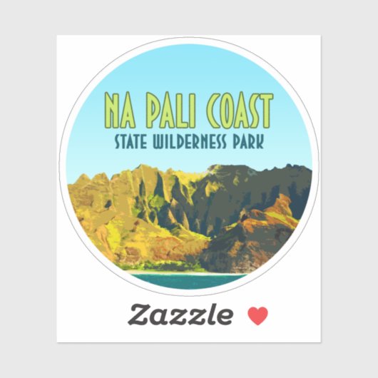 Wilde natuurpark Hawaii  Sticker (Vel)