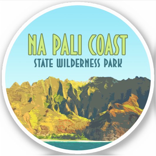 Wilde natuurpark Hawaii  Sticker (Voorkant)