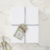 Wilde Oerwoud Groene Ivy Leopard Verjaardag Cadeaulabel (Met Touw)