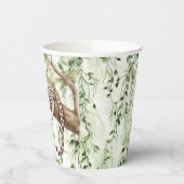 Wilde Oerwoud Groene Ivy Leopard Verjaardag Papieren Bekers (Links)