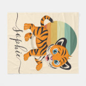 Wilde Oerwoud Safari Animals baby Fleece Blanket Deken (Voorkant (Horizontaal))