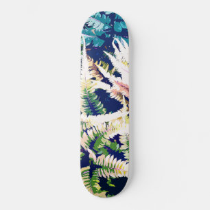 Wilde Oerwoud schilderen, Dark Botanical Natuur in Skateboard