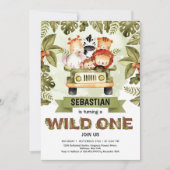 Wilde oerwouden safari rijden met een vrachtwagen kaart (Voorkant)