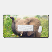 Wilde olifant in het Oerwoud Bureaumat (Keyboard & Muis)